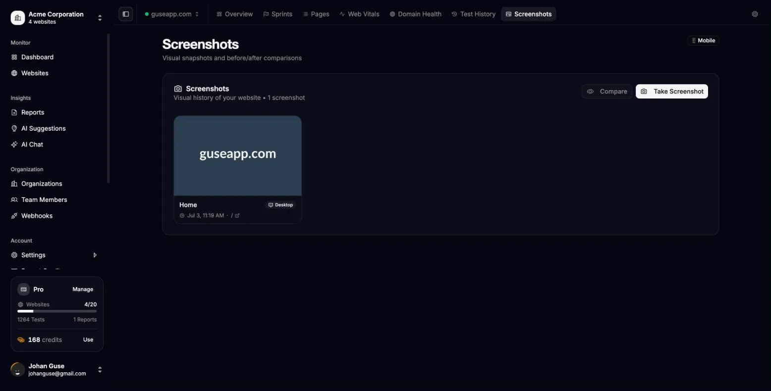 Visual Change Detection screenshot